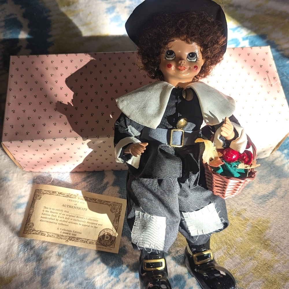 🩰 VINTAGE Brinn's 1988 Collectible November Calendar Clown Doll Limited Edition